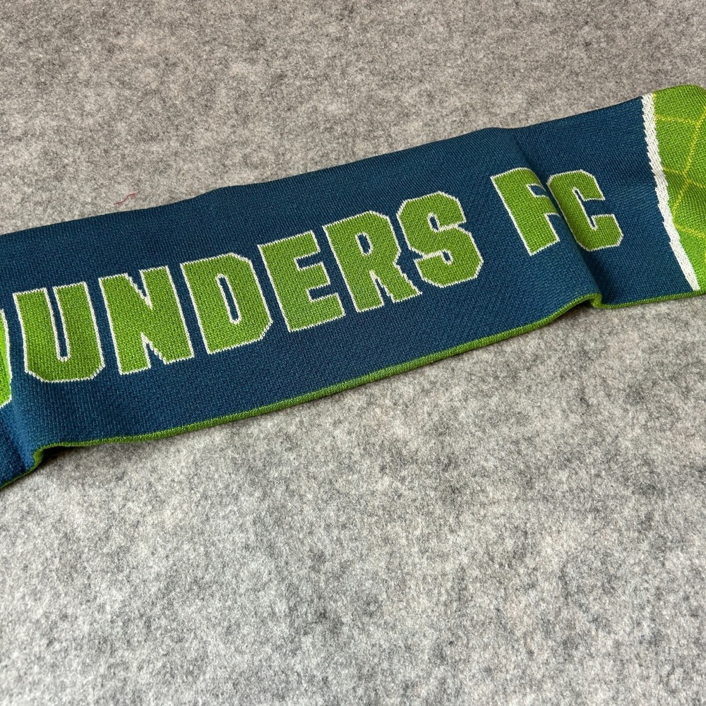 Seattle Sounders FC 'Sea of Sound' Scarf Scarf Unisex Navy/Lime Green New - Picture 5 of 6